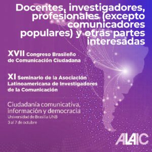 XI Seminario Alaic 2023  Docentes, investigadores, <br>profesionales (excepto comunicadores populares)